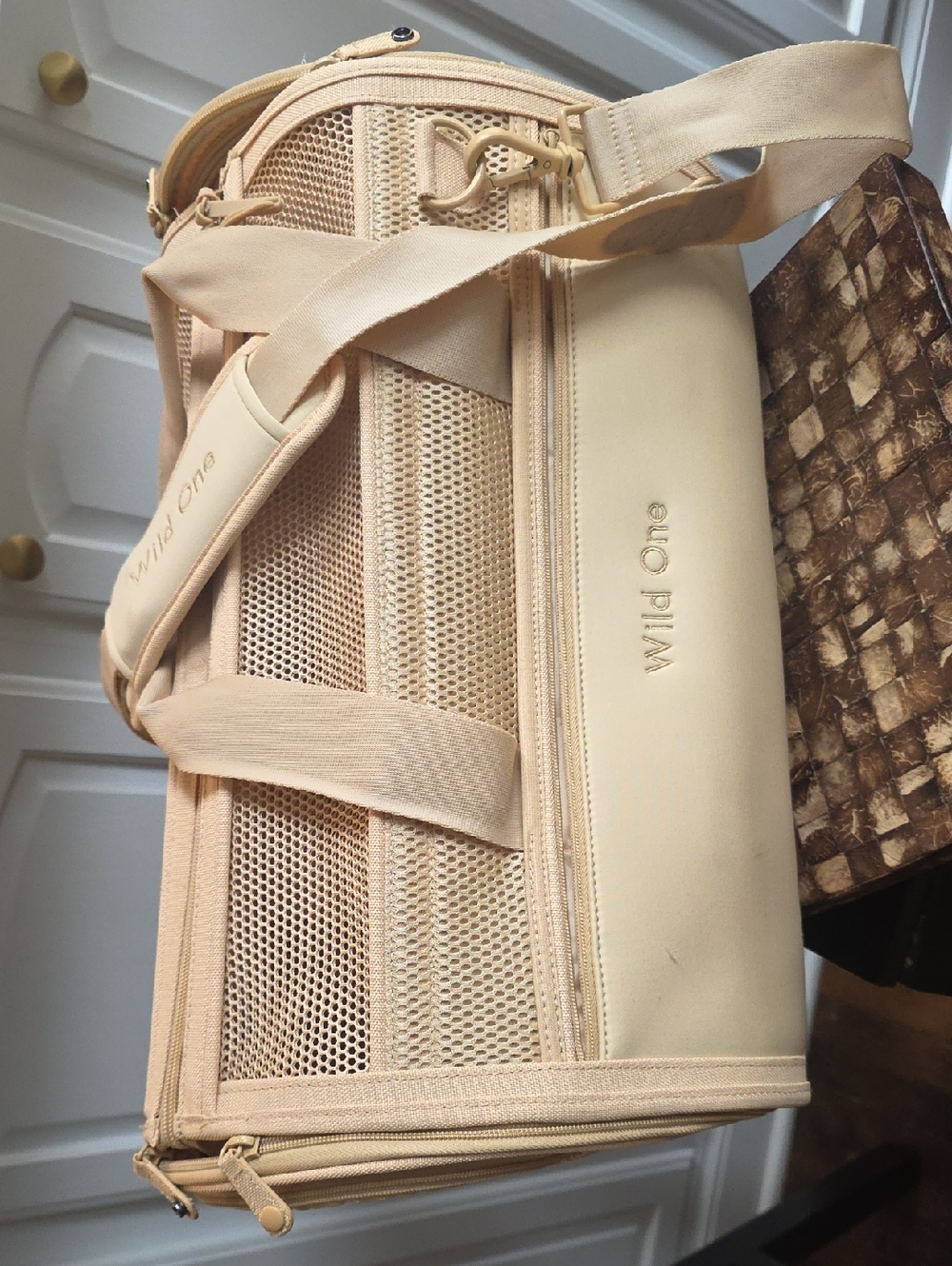 Wild One Cream (Tan) Pet Carrier Bag